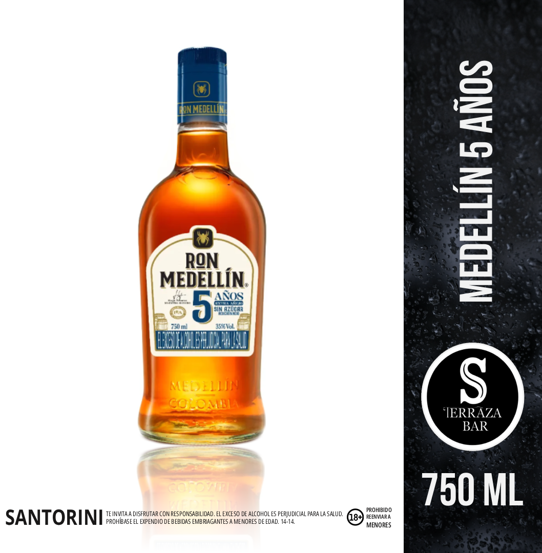 Ron medellin 5 anos - 750 ML
