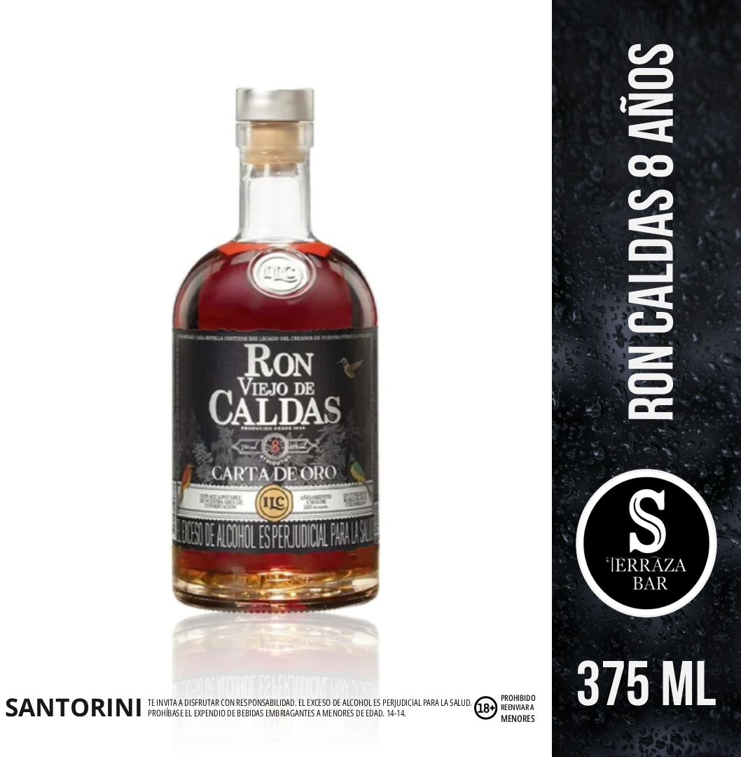 Ron caldas 8 anos - 375 ML