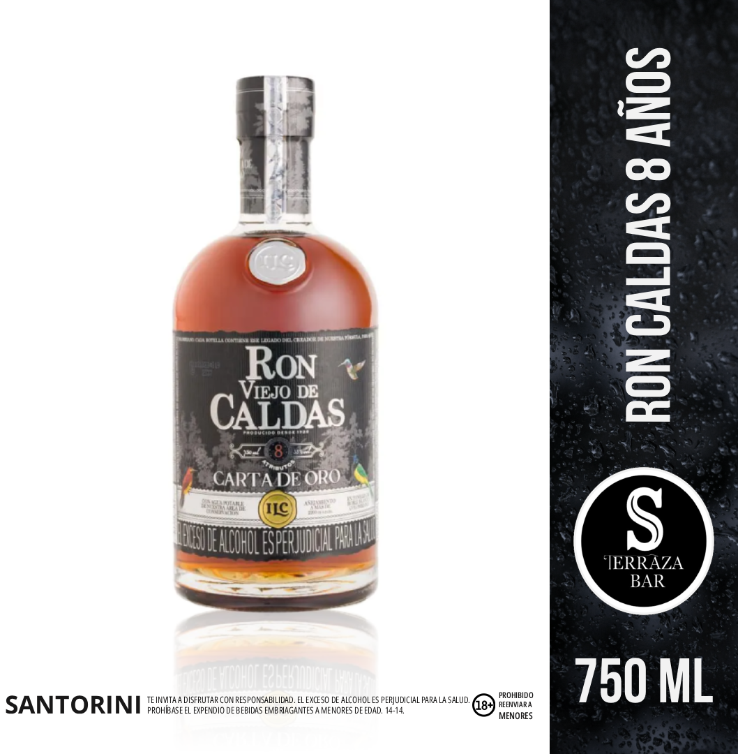Ron caldas 8 anos - 750 ML