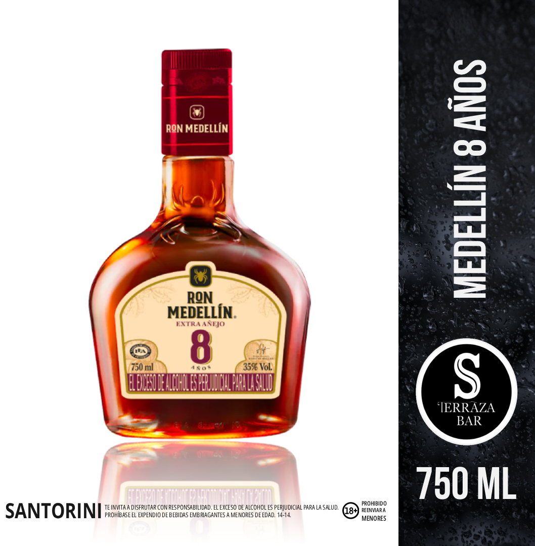 Ron medellin 8 anos - 750 ML